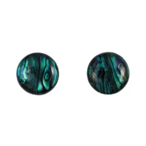 Paua 13mm Round Stud Earrings
