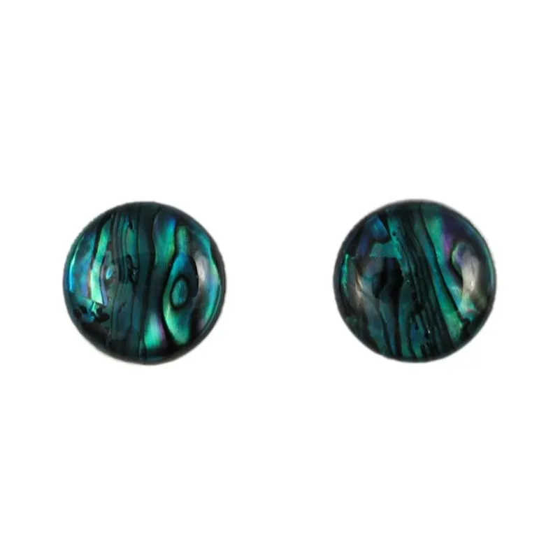 Paua 13mm Round Stud Earrings