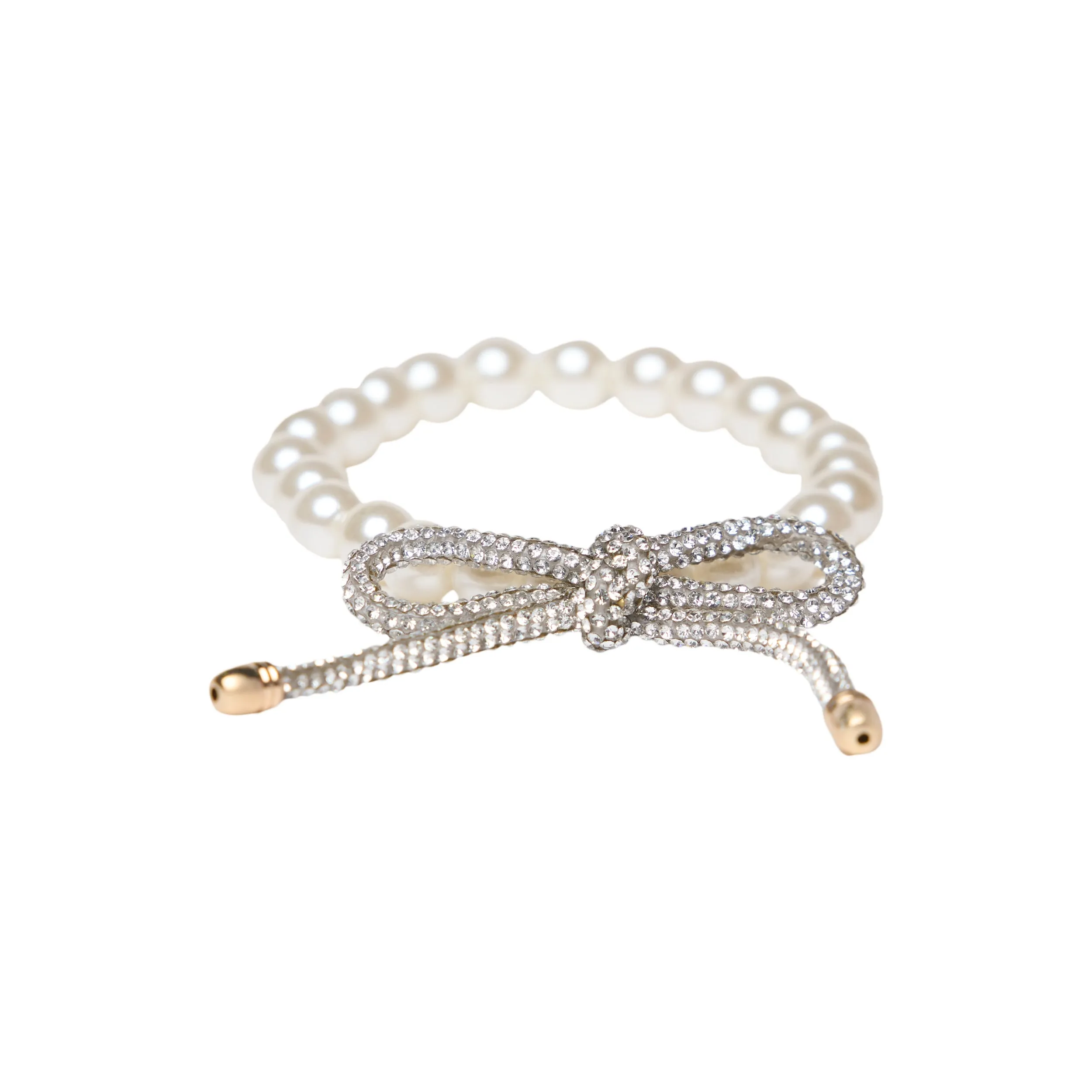 Pearl & Rhinestone Bow Bracelet Collection