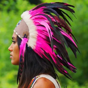 Pink Feather Headdress