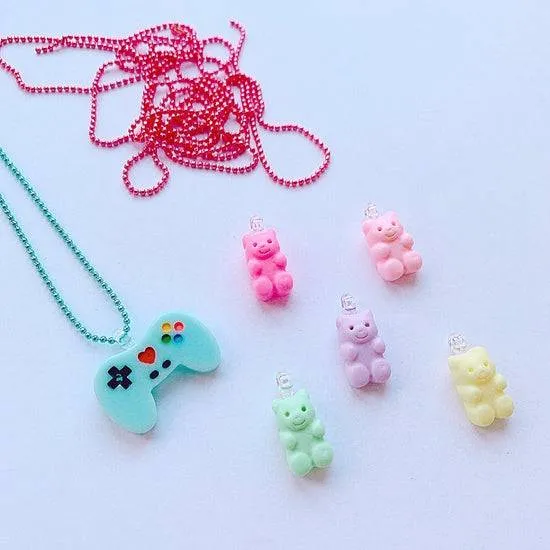 Pop Cutie Gacha Gamer Kids Necklaces 6pk