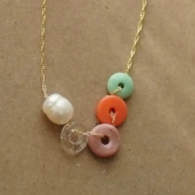Protextor Parrish Pearl and Vintage Glass Bead Necklace