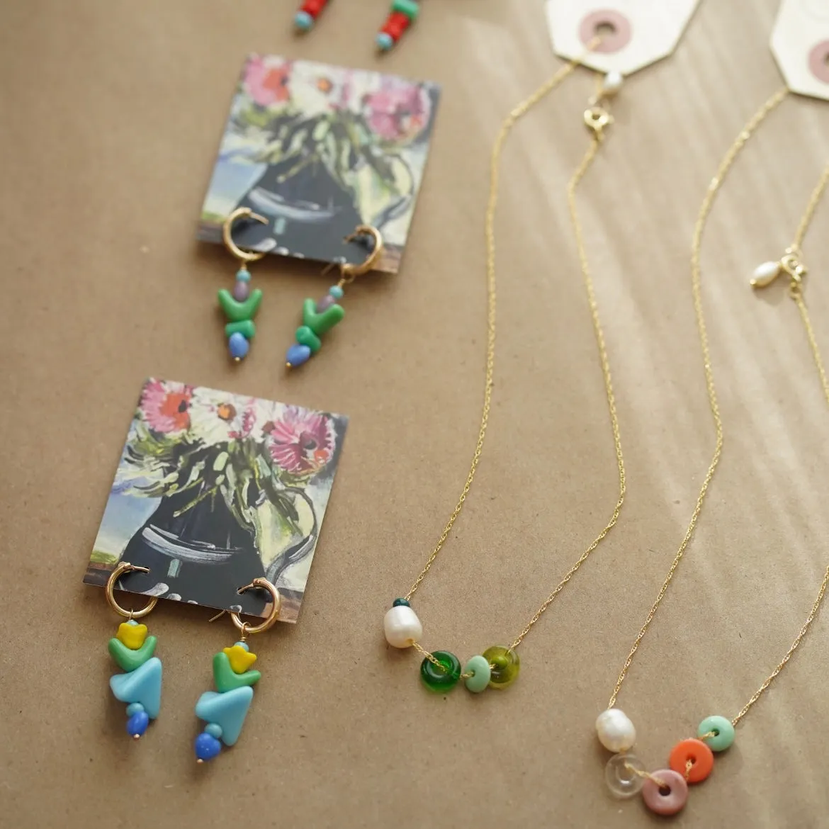 Protextor Parrish Pearl and Vintage Glass Bead Necklace