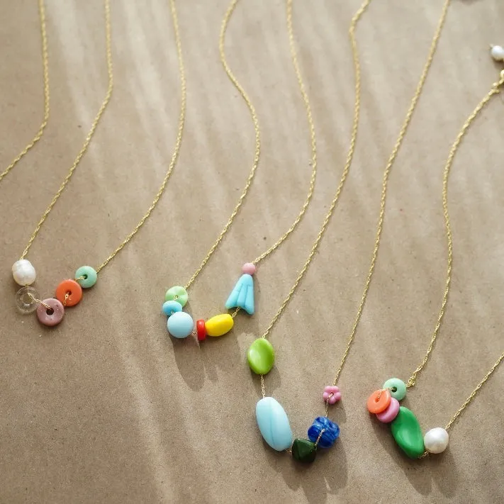 Protextor Parrish Pearl and Vintage Glass Bead Necklace