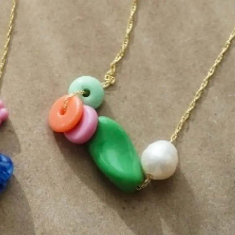 Protextor Parrish Pearl and Vintage Glass Bead Necklace