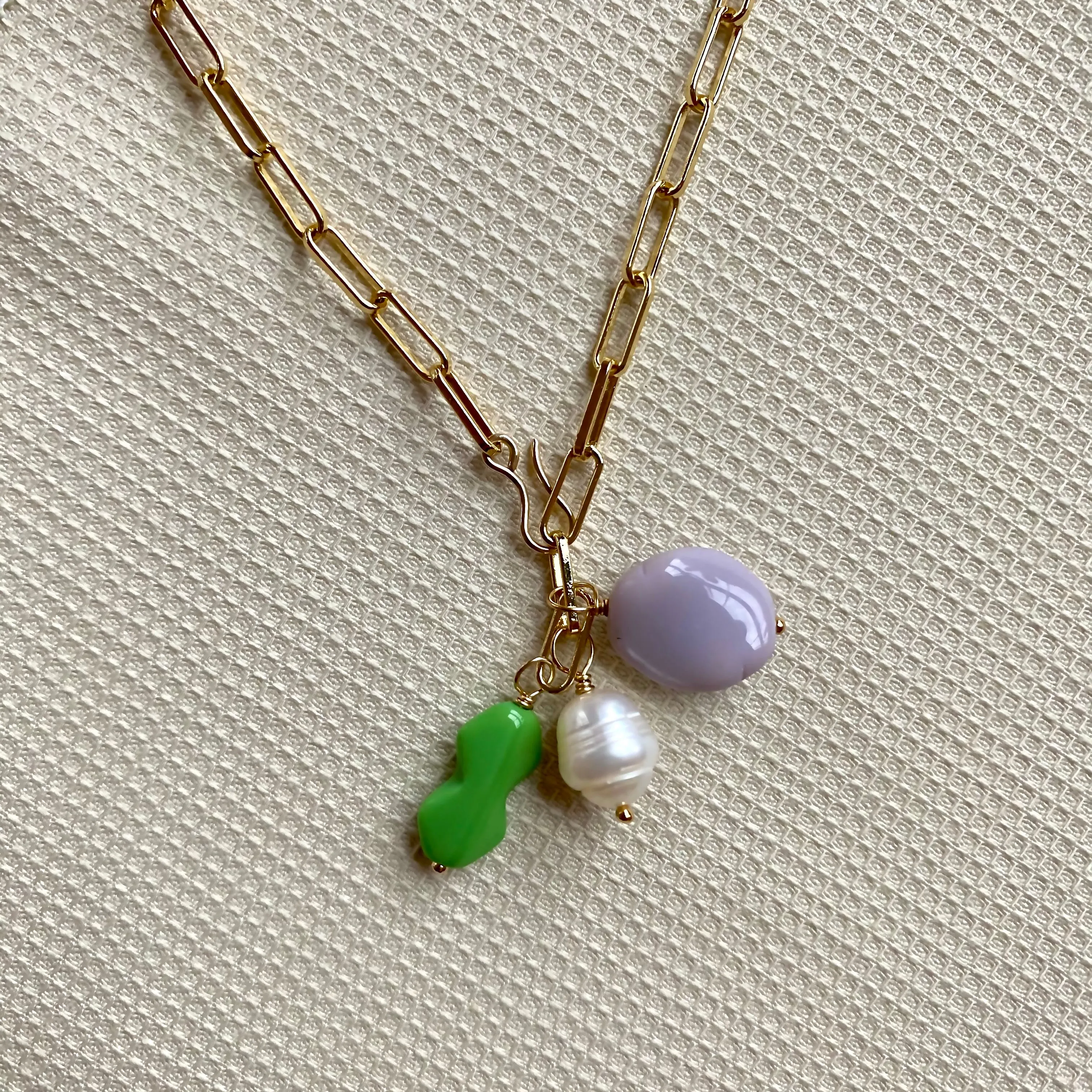 Protextor Parrish Pearl and Vintage Glass Bead Necklace