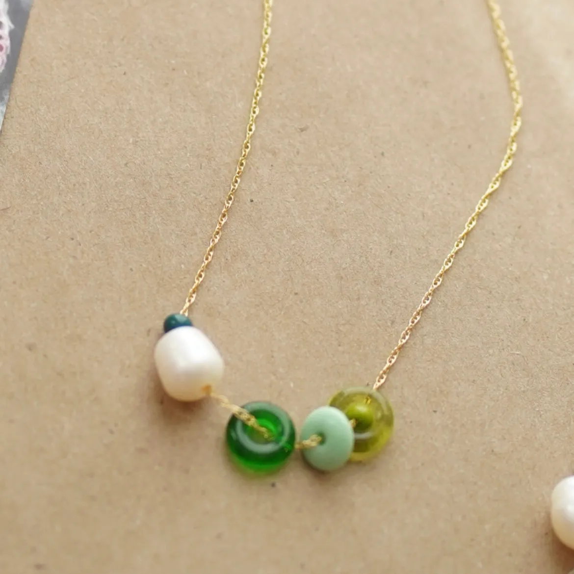 Protextor Parrish Pearl and Vintage Glass Bead Necklace