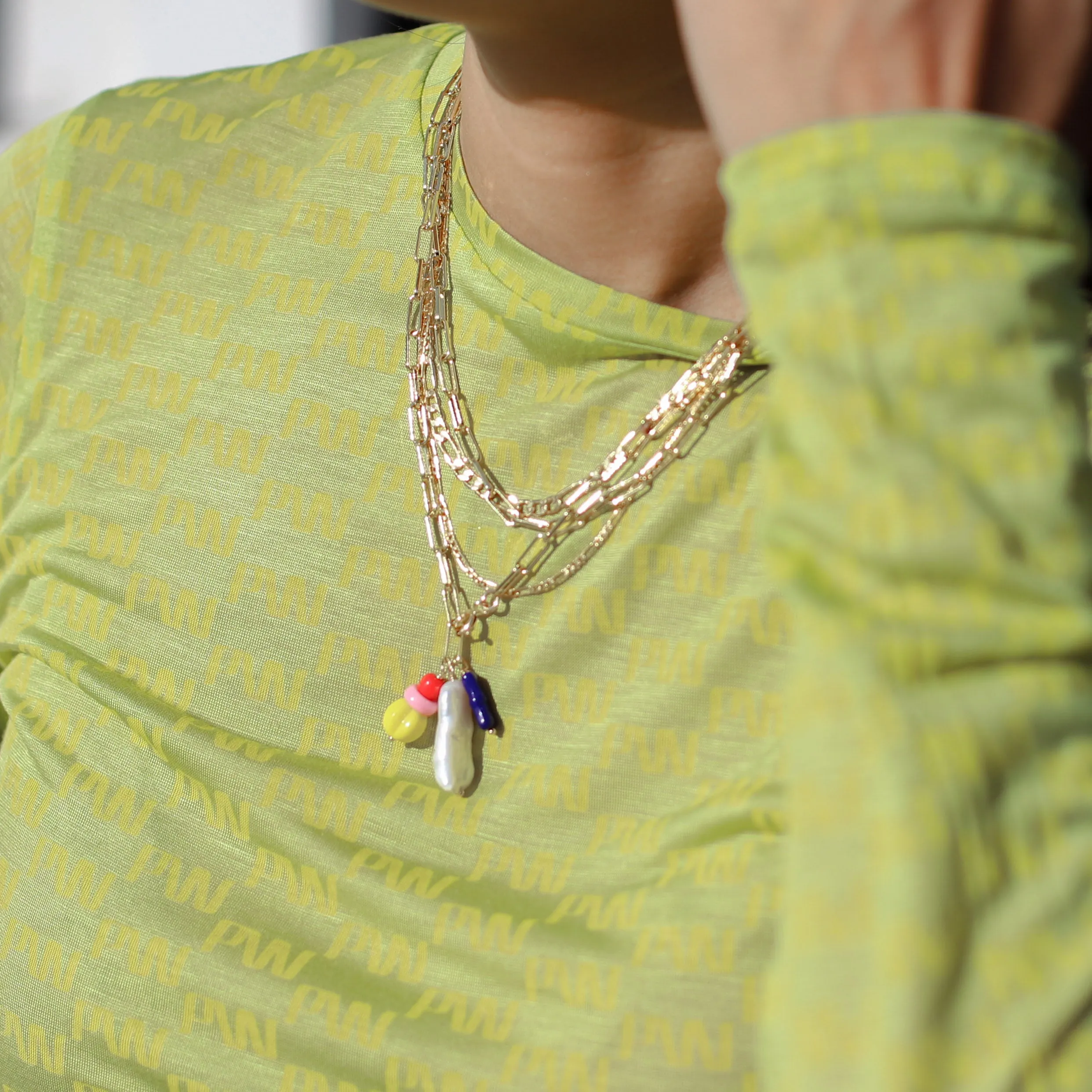 Protextor Parrish Pearl and Vintage Glass Bead Necklace