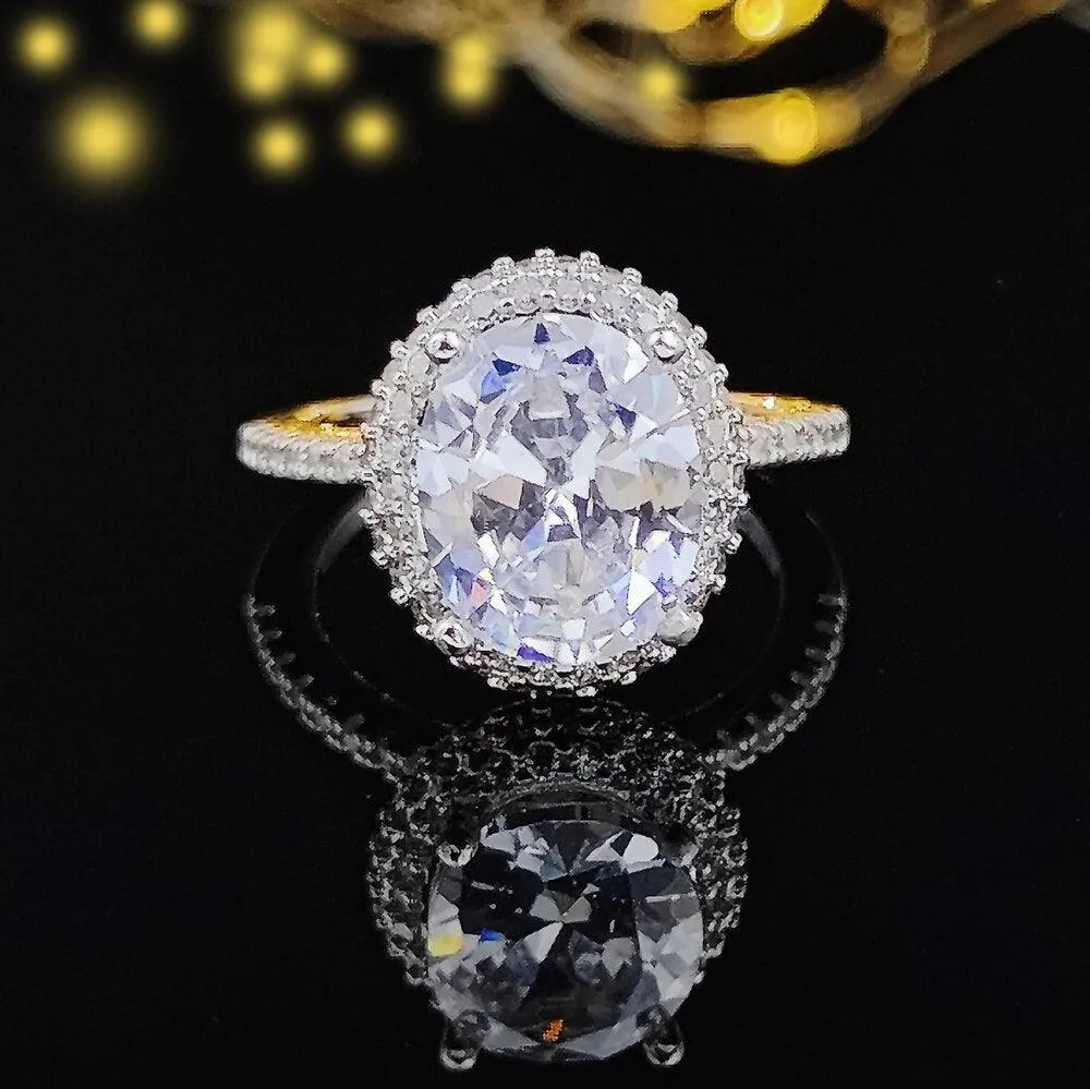 QUALITY RINGS Designer Fashion Promise AAA  CZ Diamonds Solitaire Luxury Rings