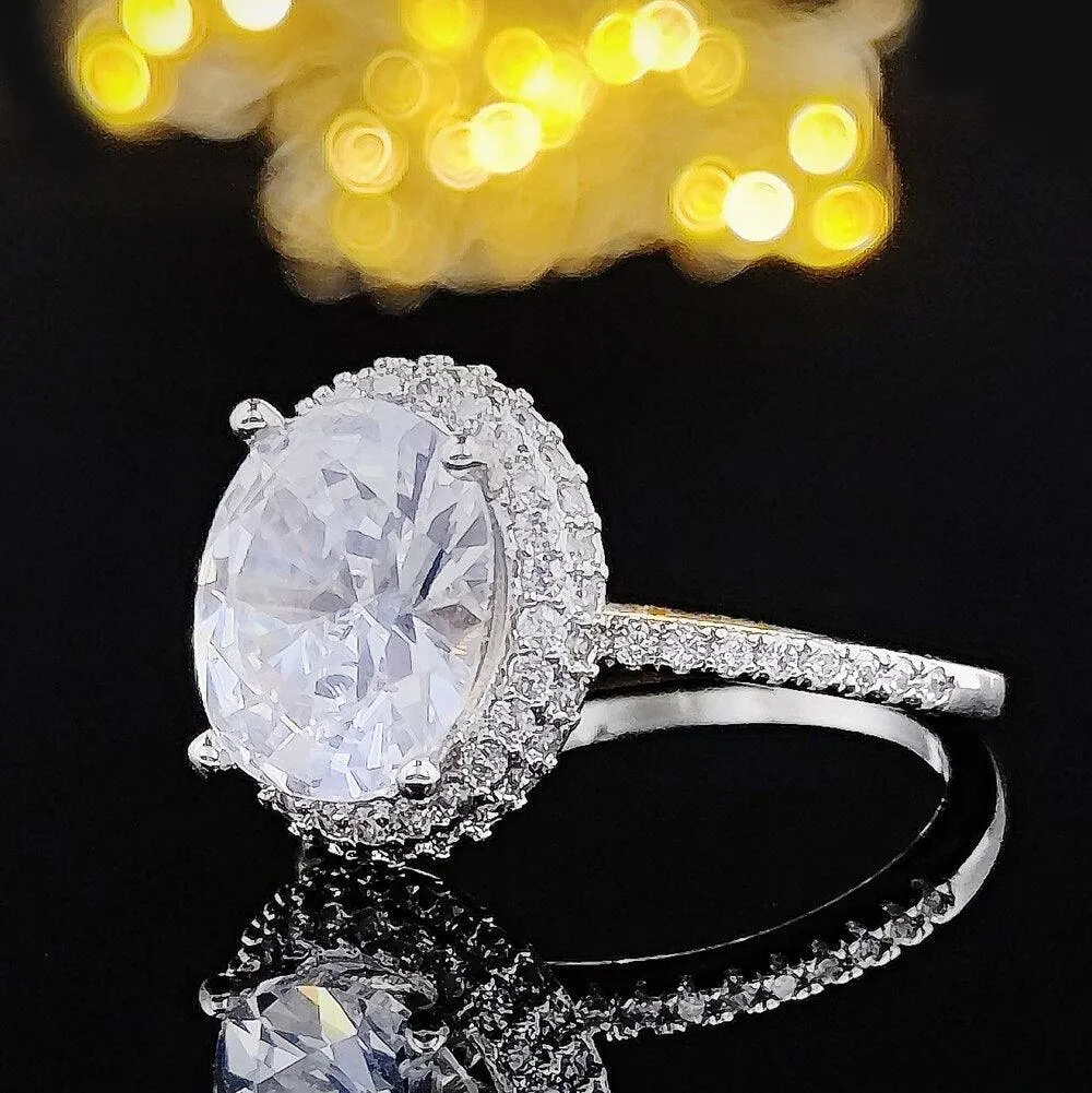 QUALITY RINGS Designer Fashion Promise AAA  CZ Diamonds Solitaire Luxury Rings