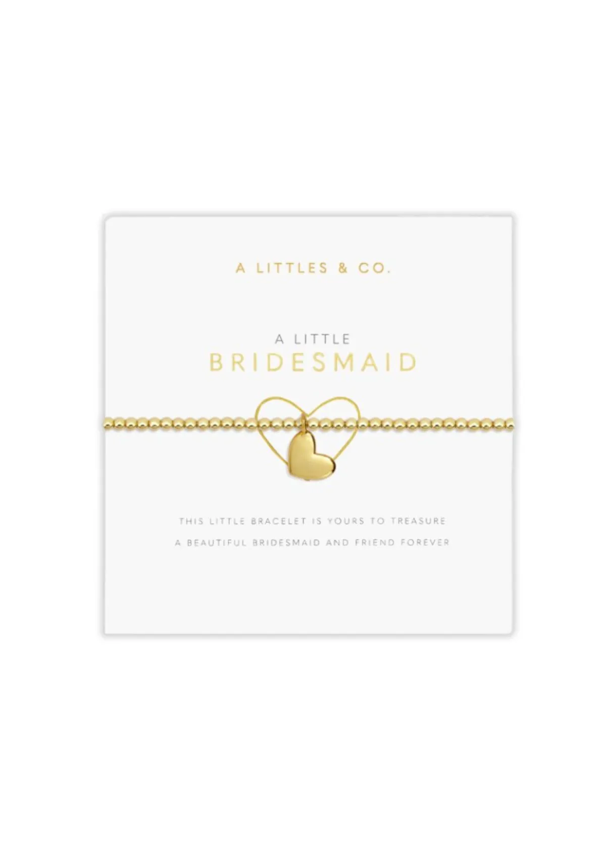 "Bridesmaid" Gold Bracelet