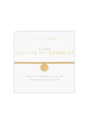 "You Are My Sunshine" Gold Stretch Bracelet