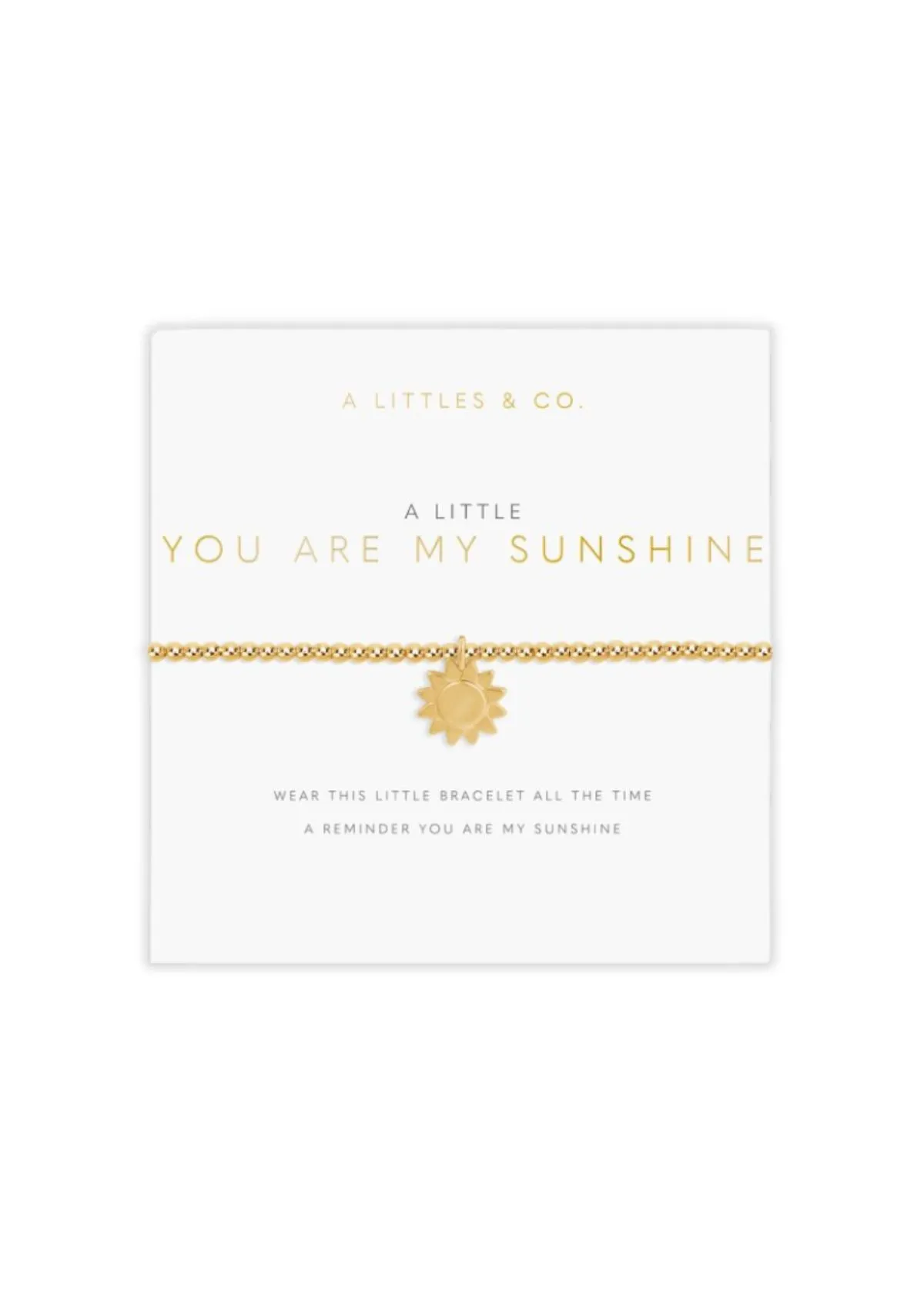 "You Are My Sunshine" Gold Stretch Bracelet