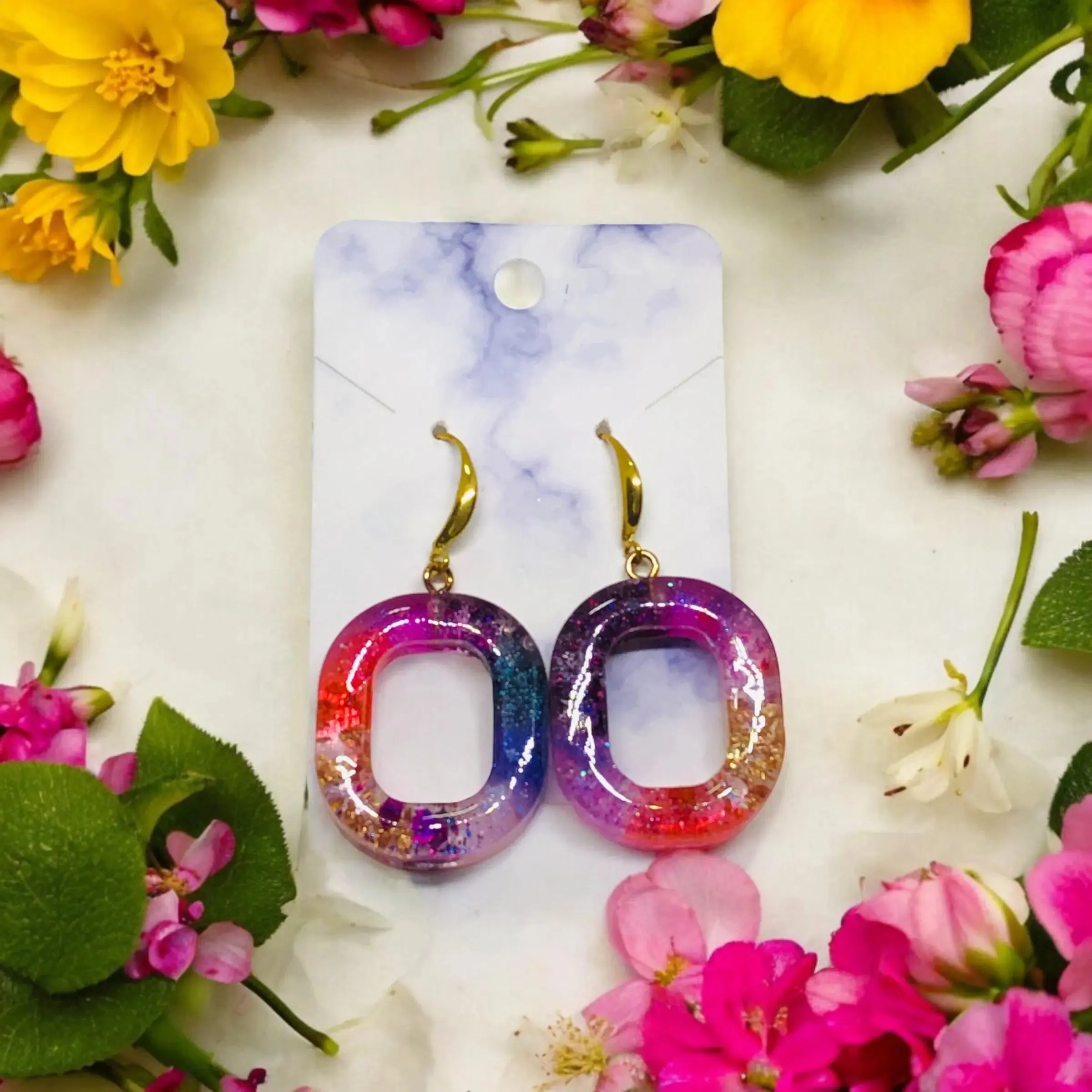 Red Sea Sphere Earrings
