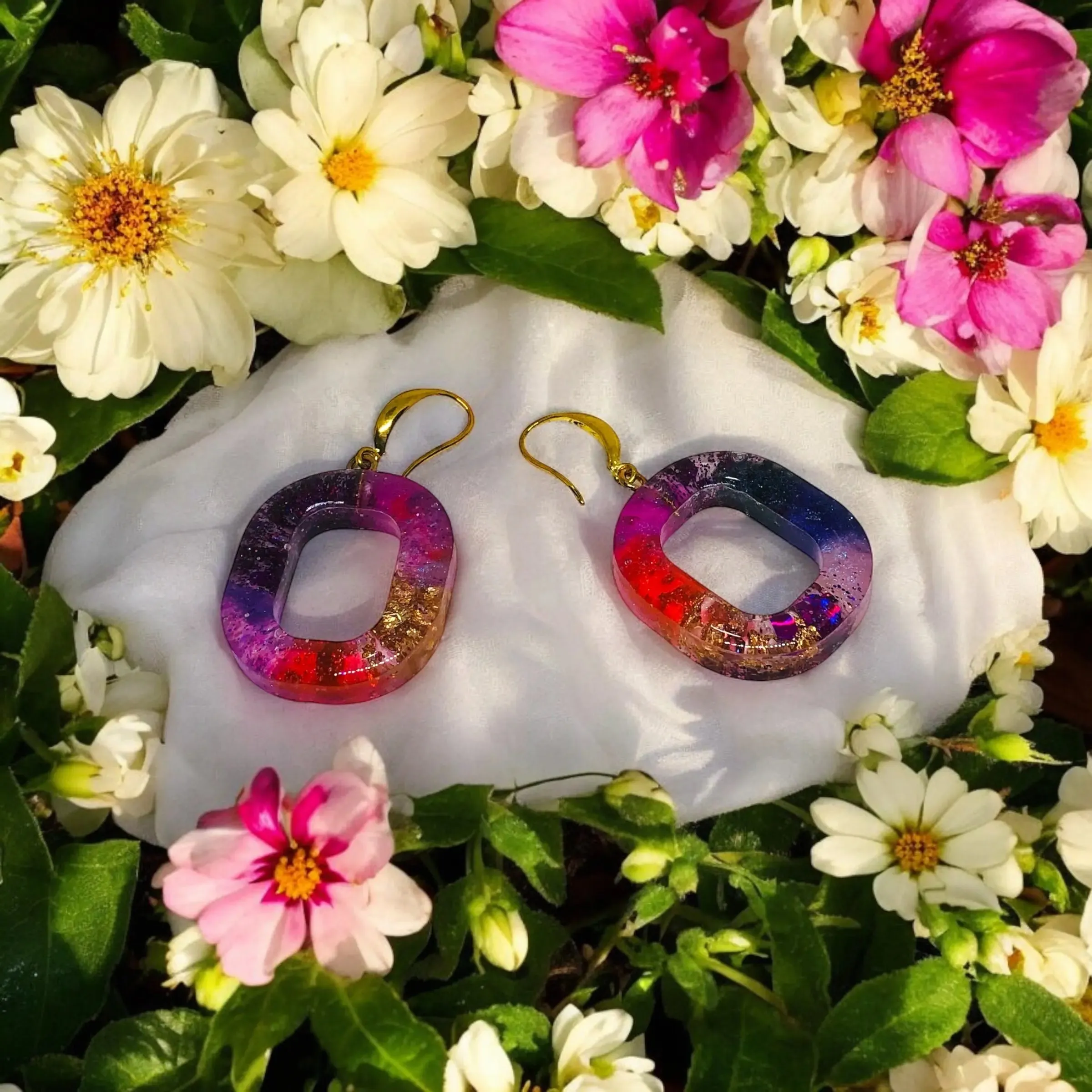 Red Sea Sphere Earrings