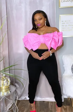 Refined Bow Top (Pink)