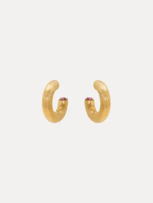 Riga Textured Hoop Earrings