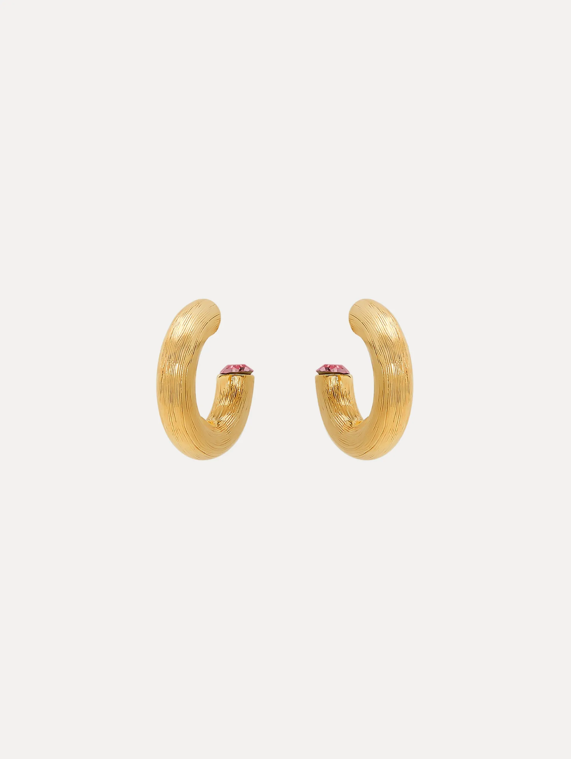 Riga Textured Hoop Earrings