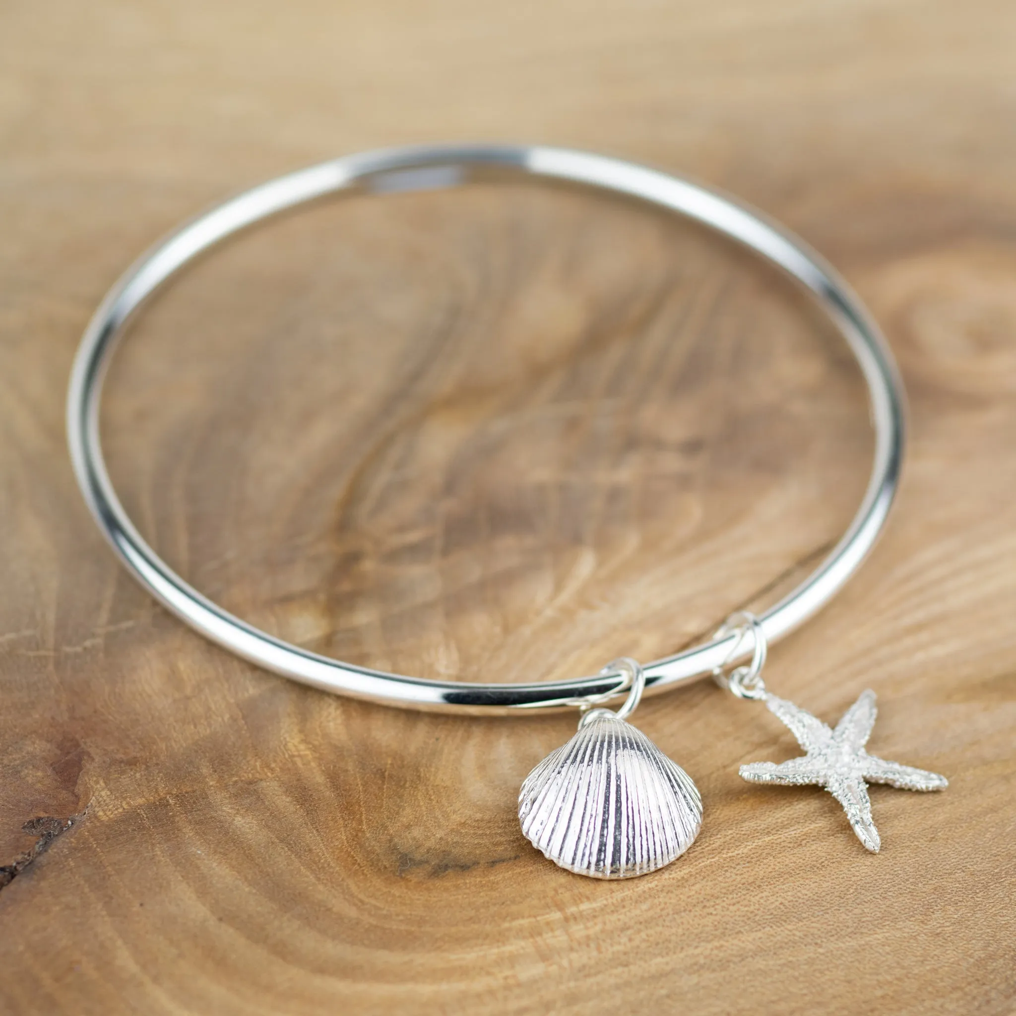Rockpool Shell Bangle - Starfish & Cockle