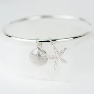 Rockpool Shell Bangle - Starfish & Cockle