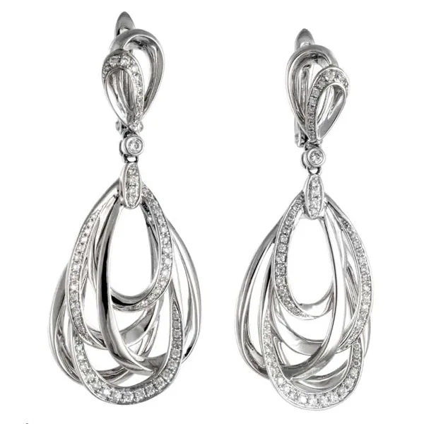 Royal Collection Multi Strand Tear Drop Diamond Earrings
