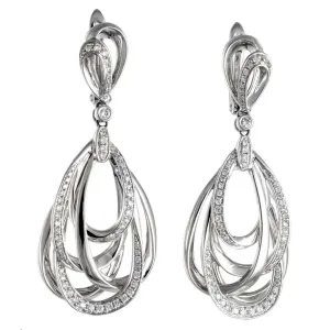 Royal Collection Multi Strand Tear Drop Diamond Earrings