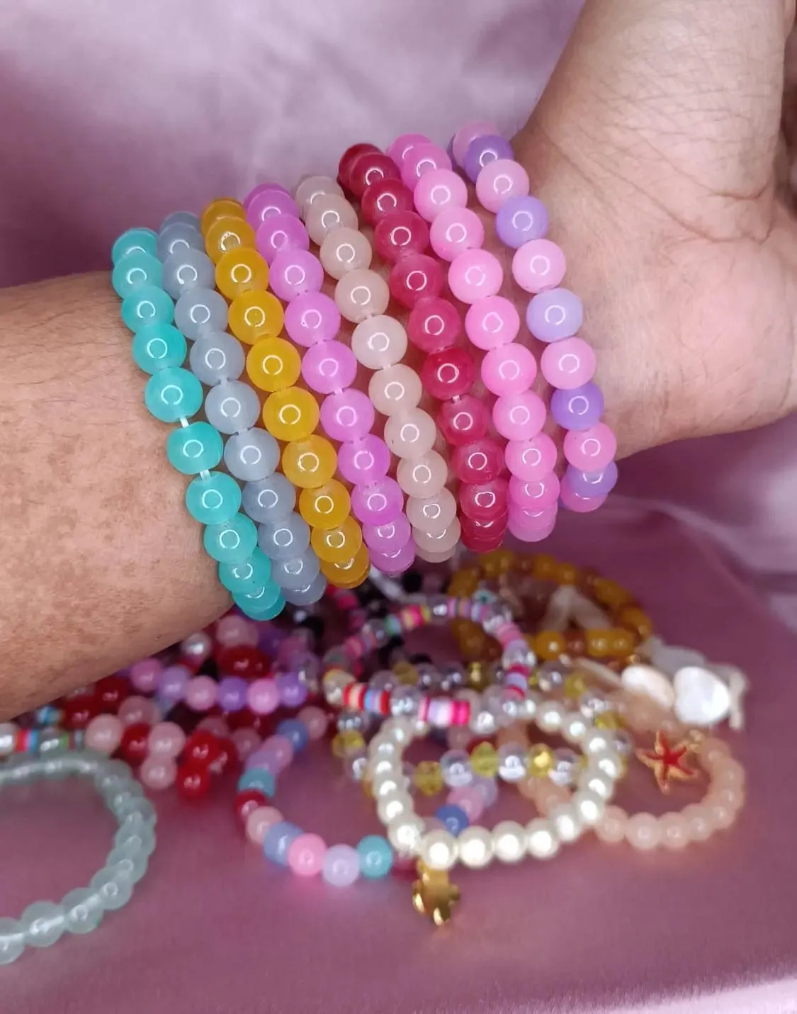 Set of 8 multicolor bracelet