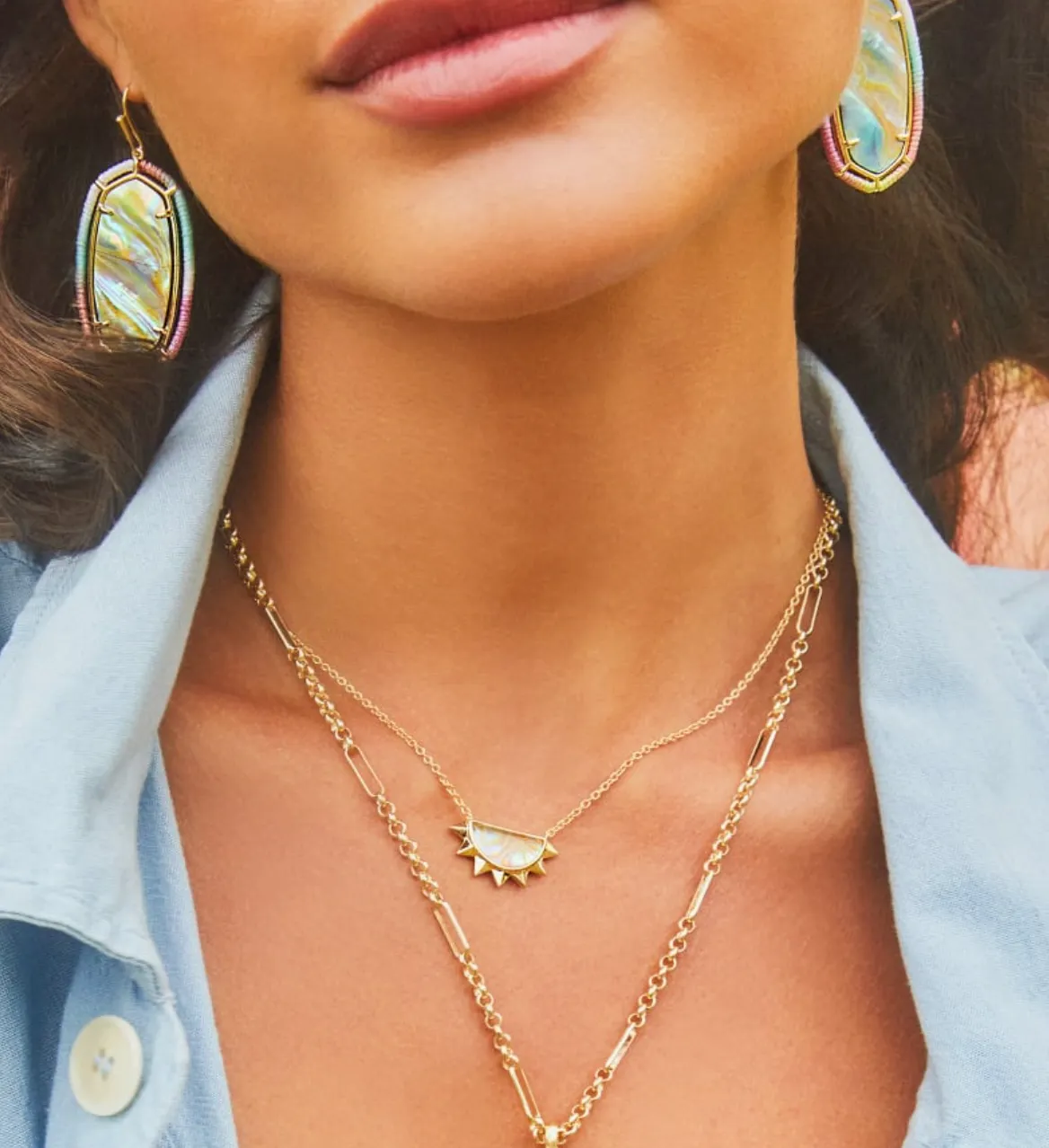 Sienna Half Sun Pendant Necklace