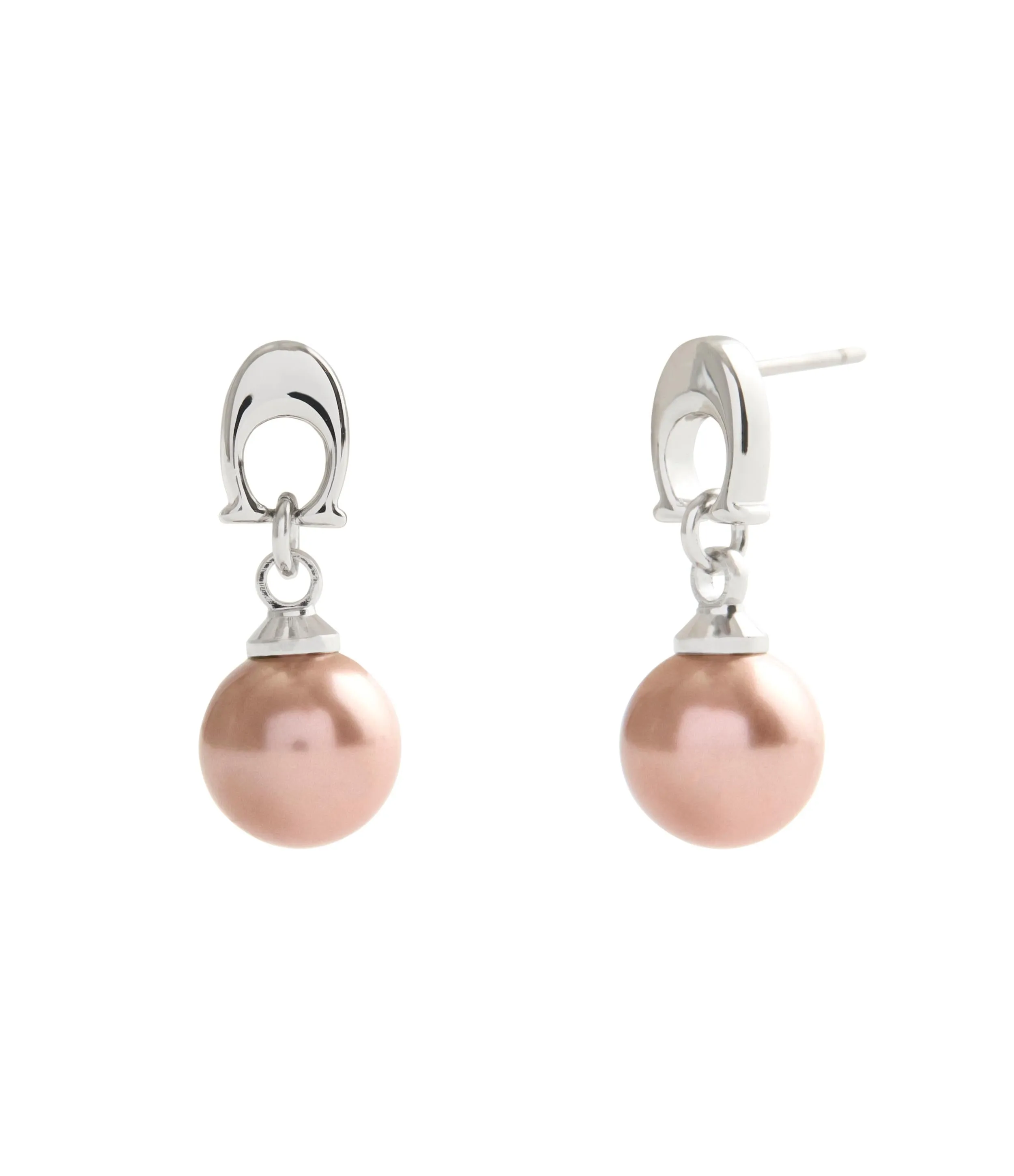 Signature C Pearl Drop Earrings