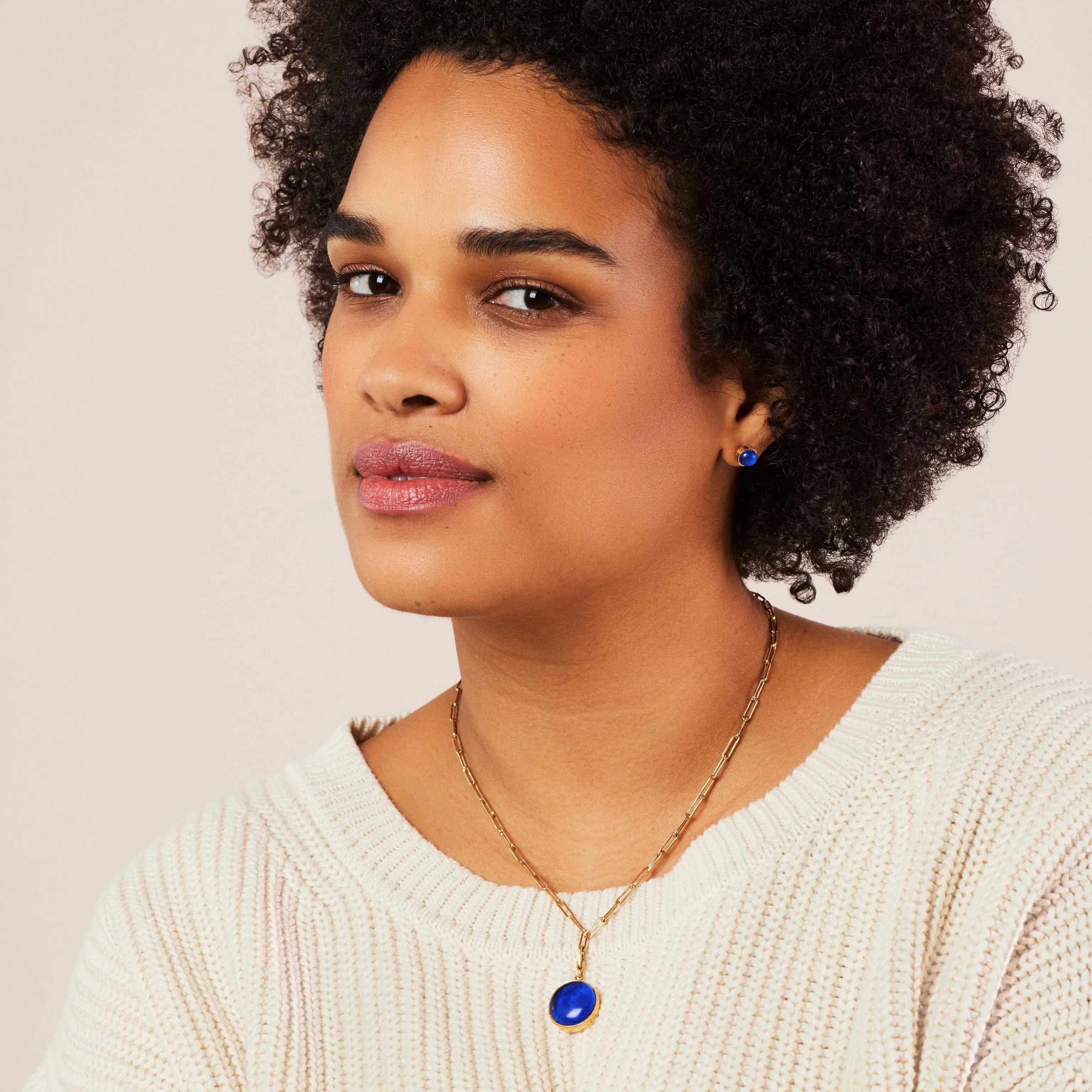 Soko Gold-Plated Umbo Circle Charm Necklace