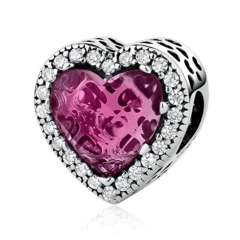 Stunning Emerald Heart Charms