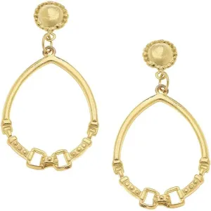 Susan Shaw Cab & Horse Bit Hoop Earrings