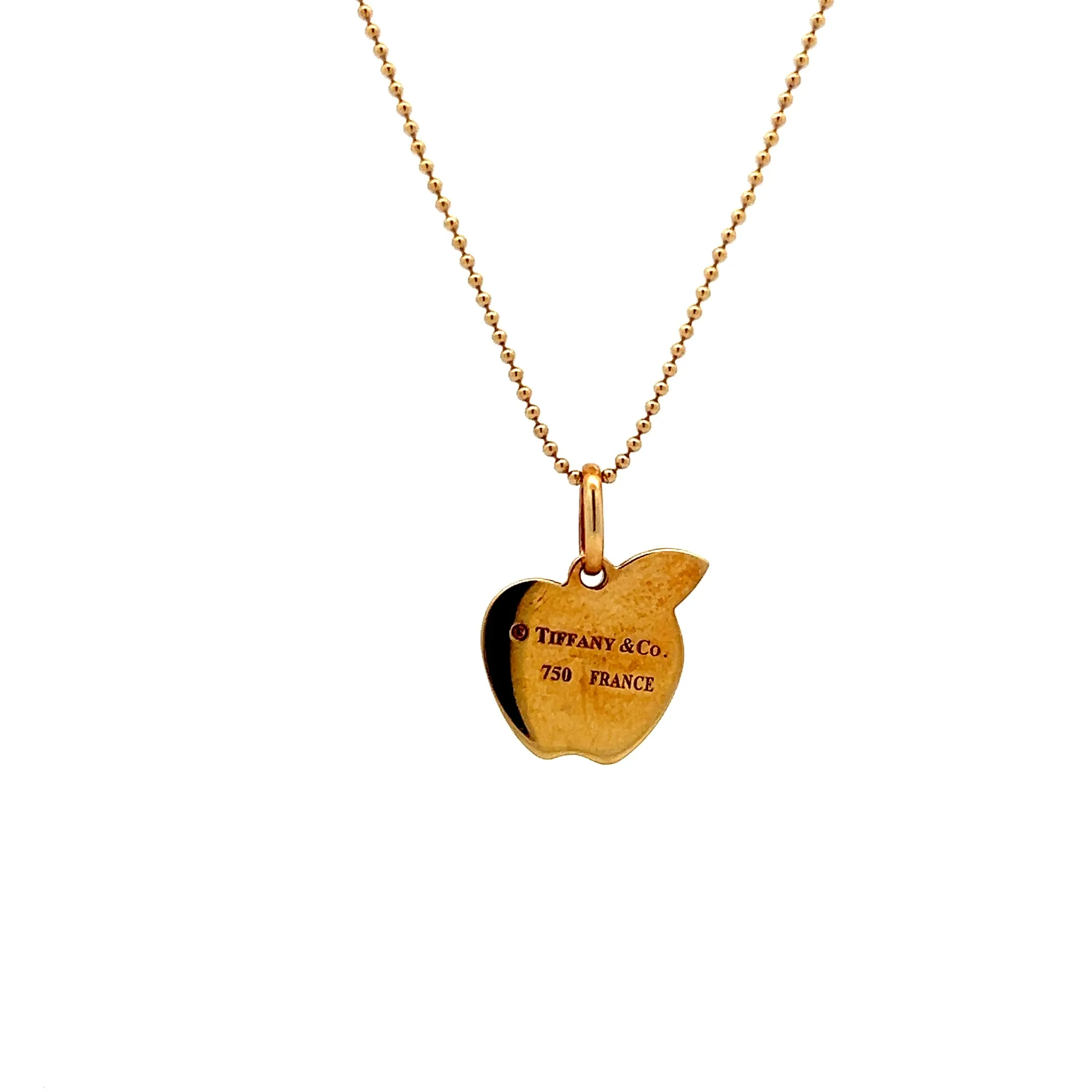 Tiffany & Co Apple Pendant in 18k Yellow Gold