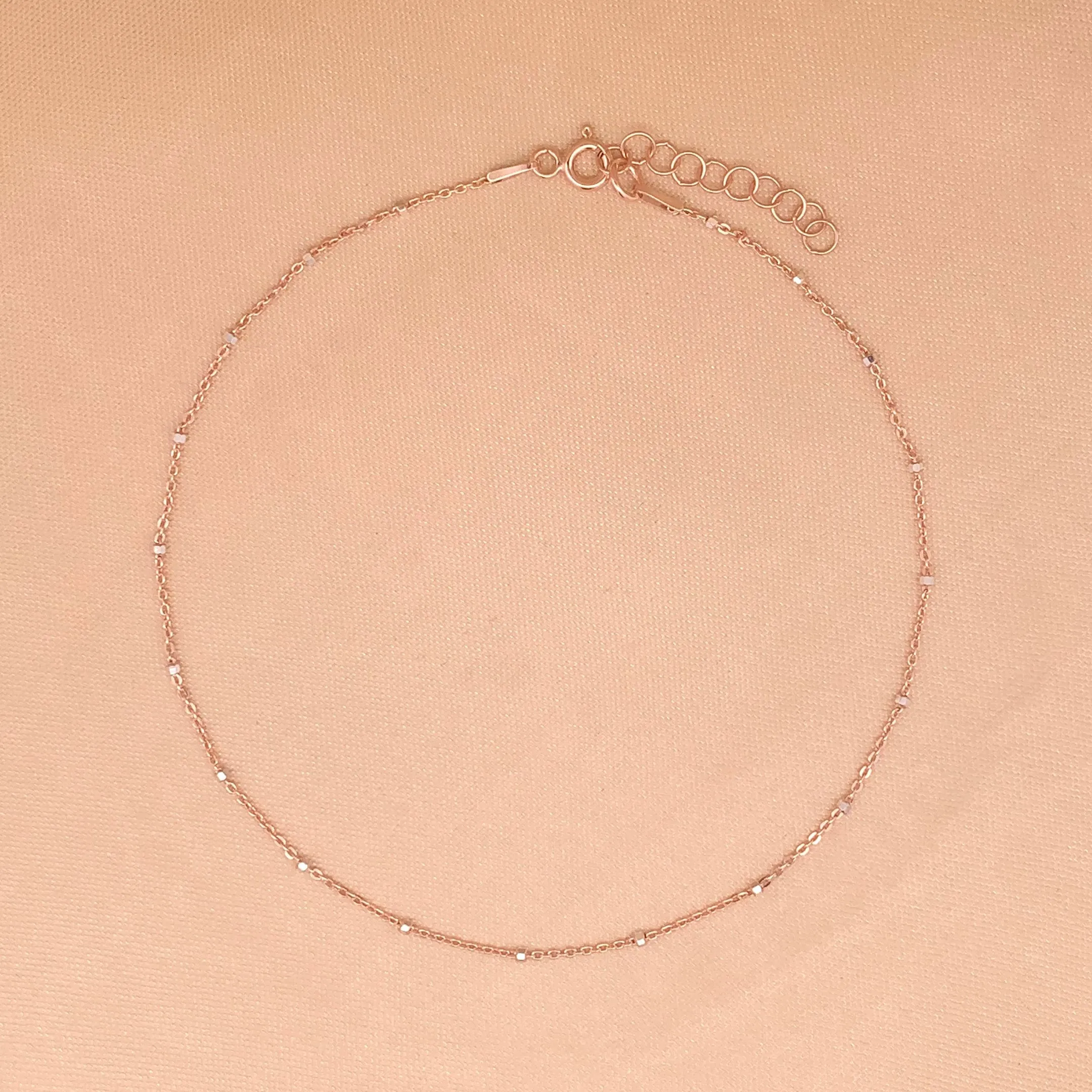 Tiny Link (Pair) Anklet (Pure Silver)