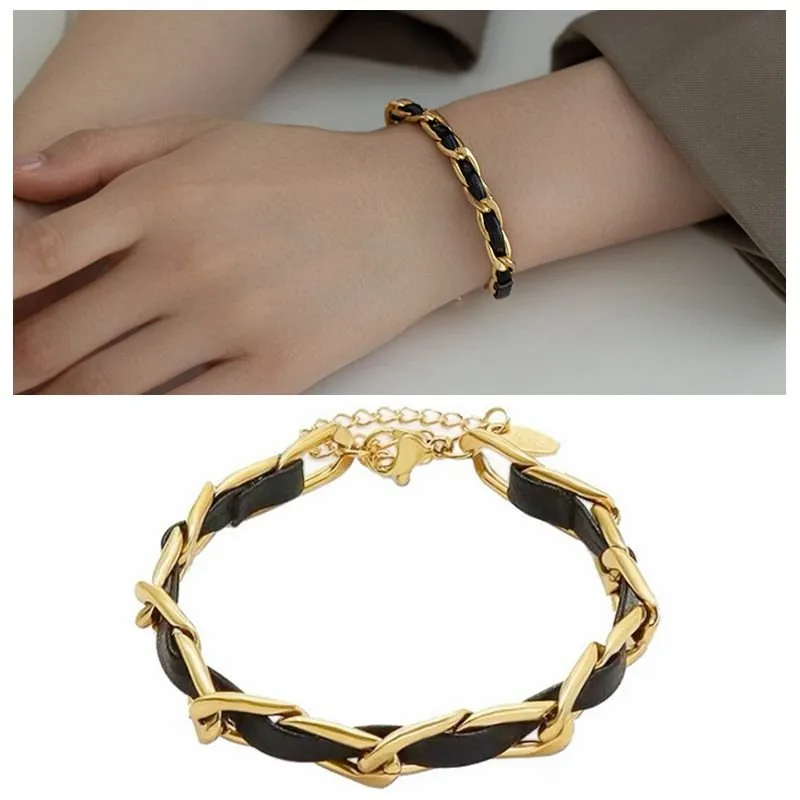 Unique Layered Bracelet | Golden Pendant & Pearl Accents