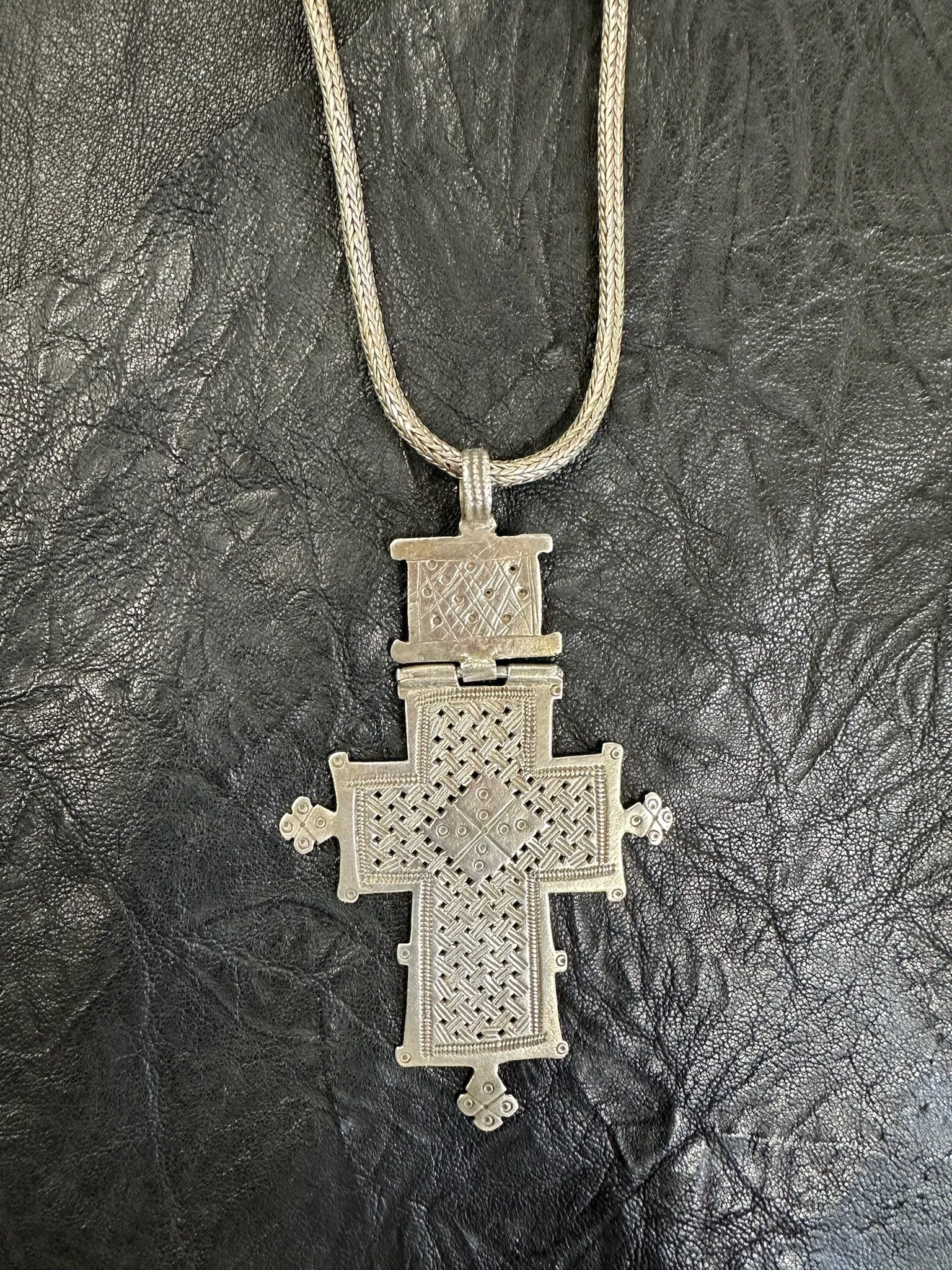 Vintage Sterling Silver Cross Necklace