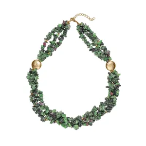 Vivacious Ruby - Zoisite Necklace