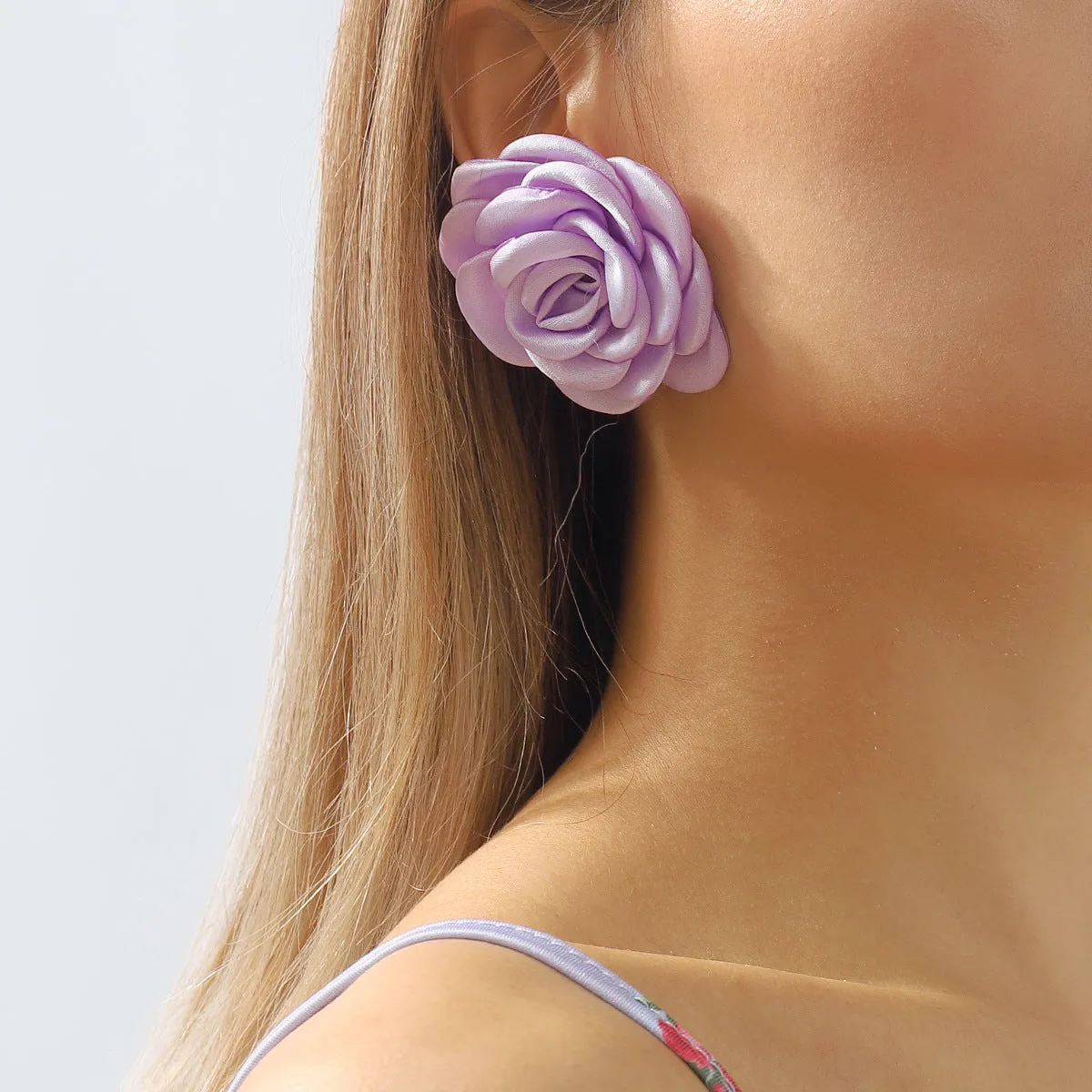 Wholesale Camellia Flower Pearl Necklace Colorful Rose Earrings Bracelet JDC-NE-QianDi020