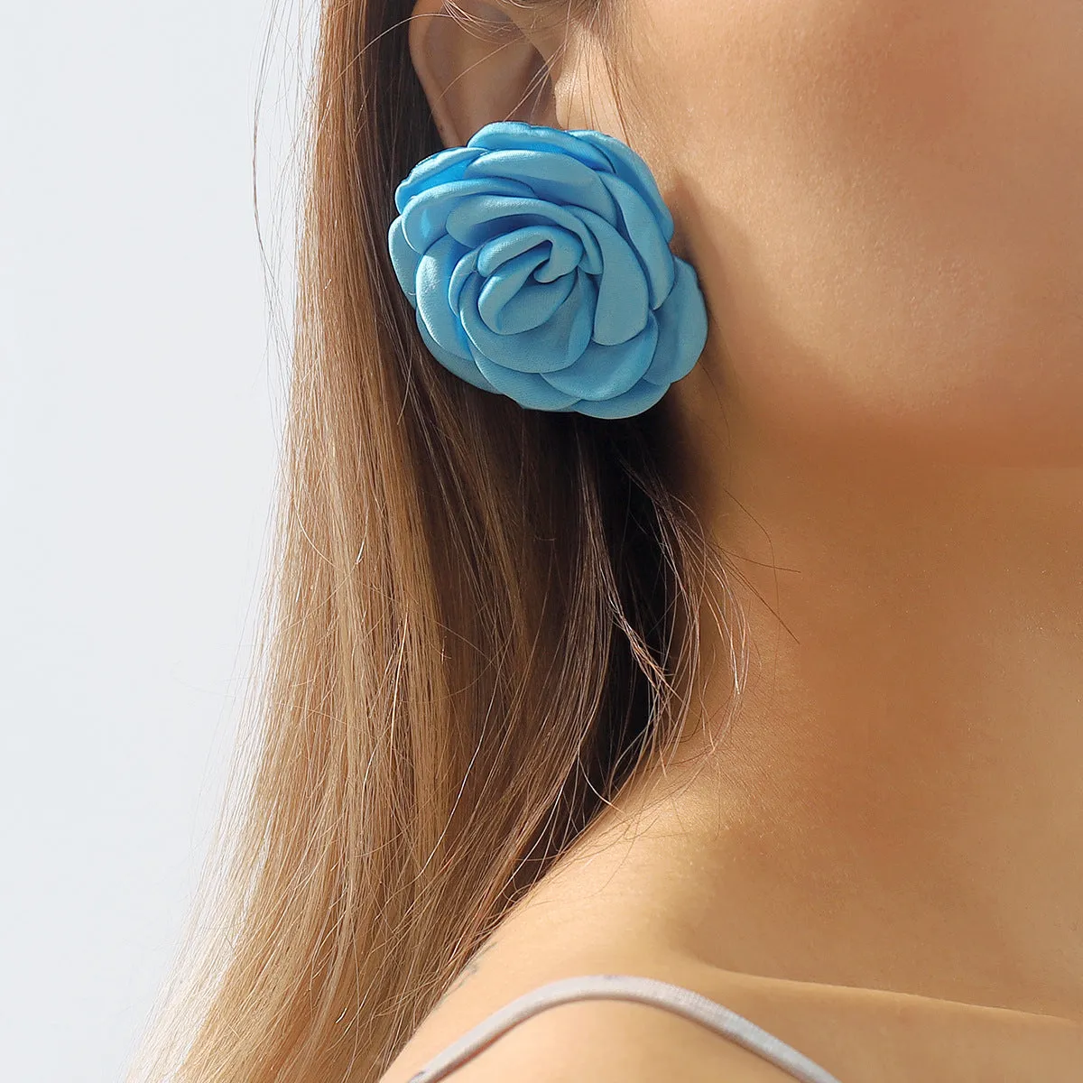Wholesale Camellia Flower Pearl Necklace Colorful Rose Earrings Bracelet JDC-NE-QianDi020