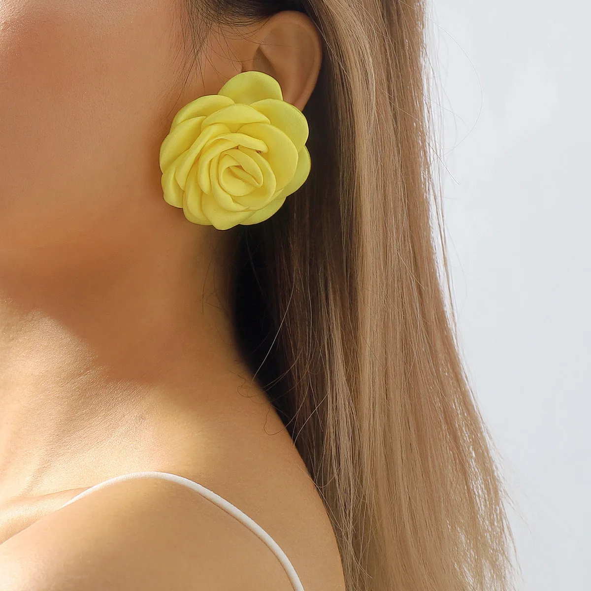 Wholesale Camellia Flower Pearl Necklace Colorful Rose Earrings Bracelet JDC-NE-QianDi020