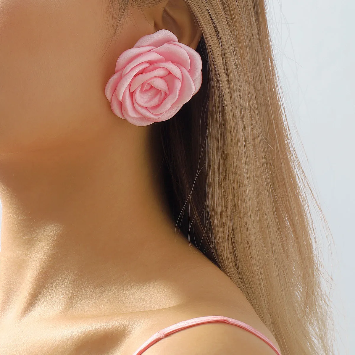 Wholesale Camellia Flower Pearl Necklace Colorful Rose Earrings Bracelet JDC-NE-QianDi020