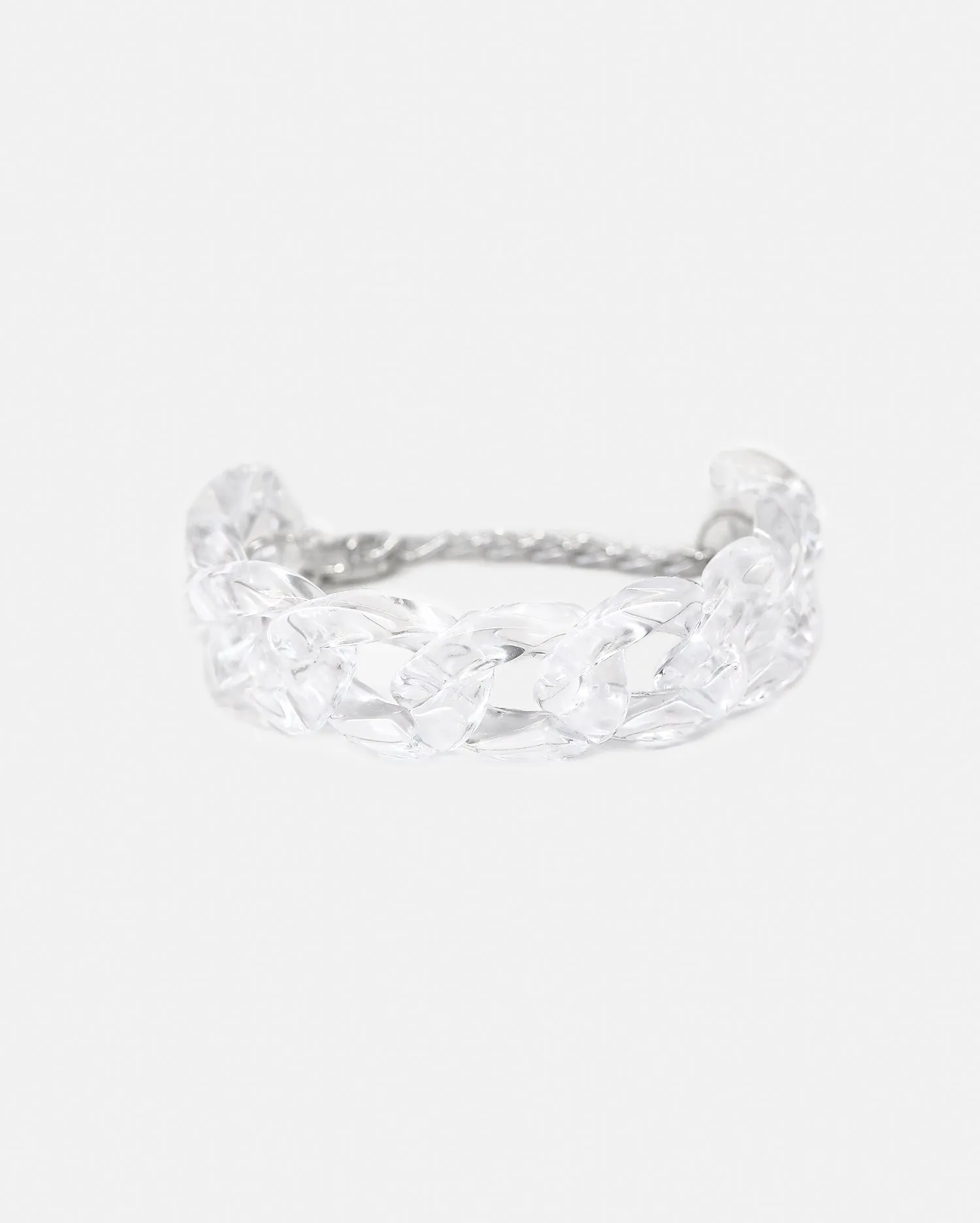 WOMEN'S CUBAN TRANSLUCENT ANKLET CLEAR