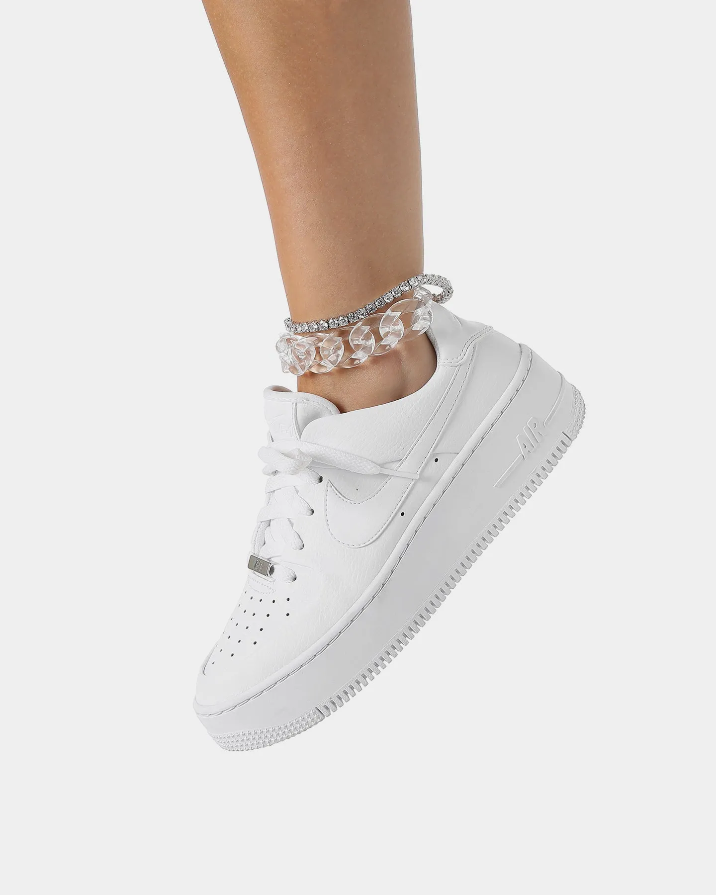 WOMEN'S CUBAN TRANSLUCENT ANKLET CLEAR