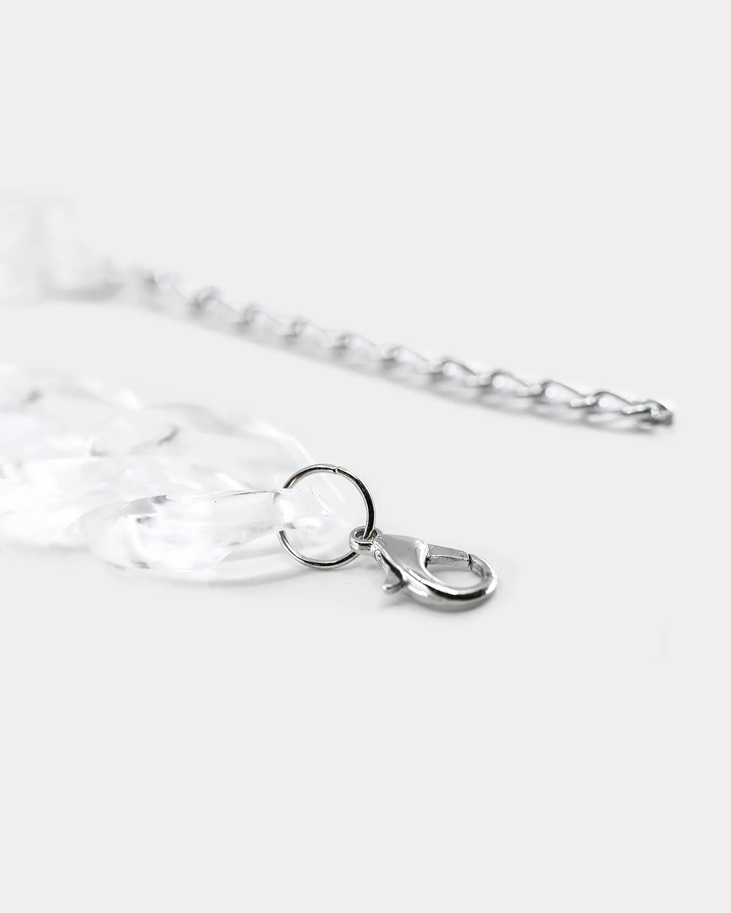 WOMEN'S CUBAN TRANSLUCENT ANKLET CLEAR
