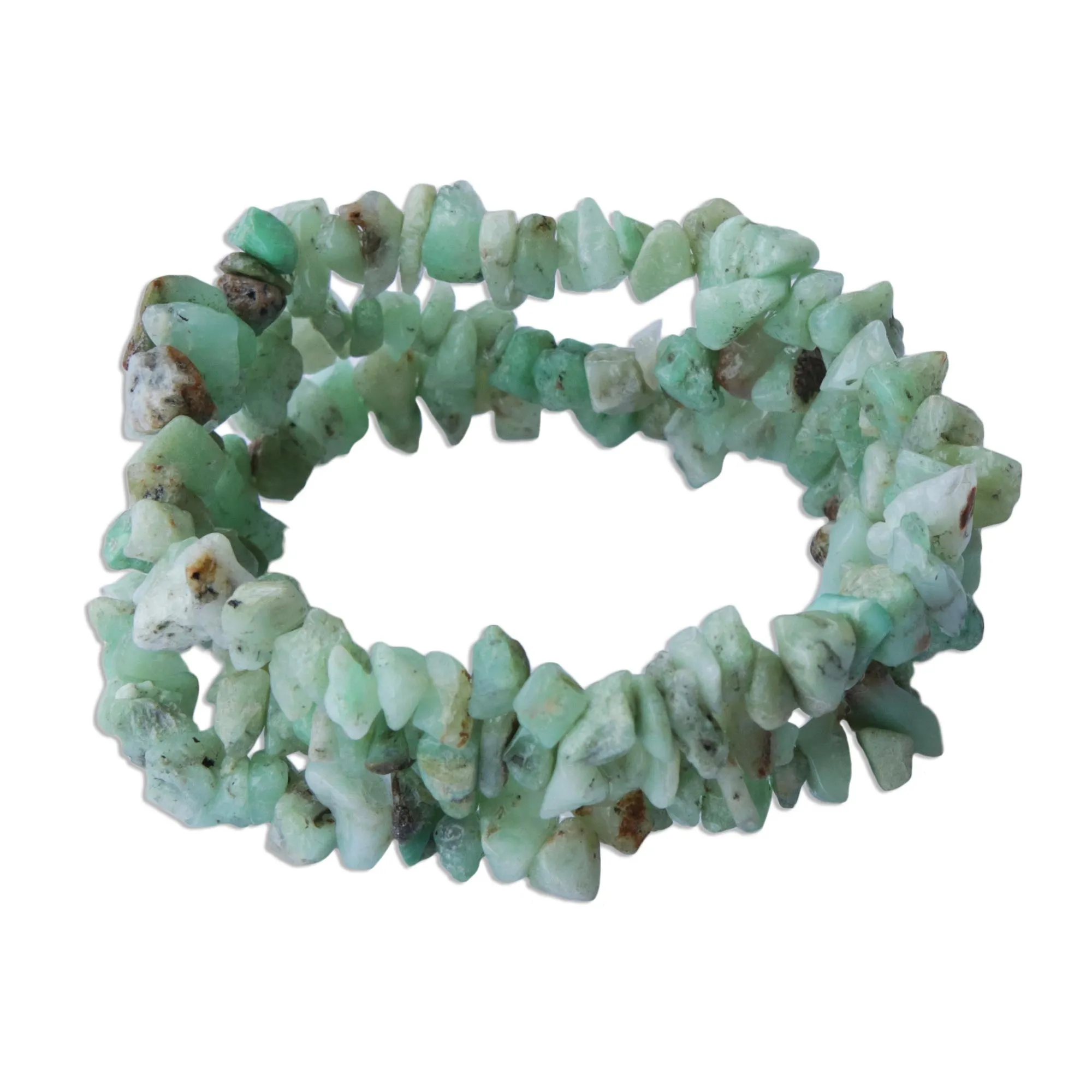 Wonders Unique Chrysoprase Beaded Bracelets (Set of 3)