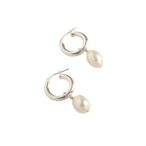 Yellow / Jewelry / Earrings / Amy Pearl Hoop Mini