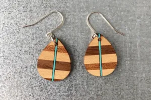 Zebra Wood with Light Blue Line